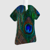 Peacock Coloré Plumes Etching Style (devant)