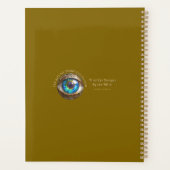 Peacock Colors Hamsa w/ Gold Third Eye Planner (Achterkant)