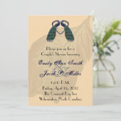  Peacock Couple's Shower Invitations Kaart (Staand voorkant)