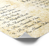 Peacock Damask Wedding Seating Chart 12 Tables Poster (Hoek)