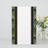 Peacock-damestationery Briefpapier (Staand voorkant)