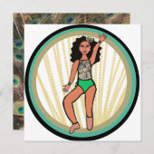 Peacock Dancer B Feestdagenkaart (Voorkant / Achterkant)