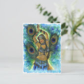 Peacock Dancer Briefkaart (Staand voorkant)