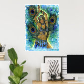 Peacock Dancer Poster (Thuiskantoor)