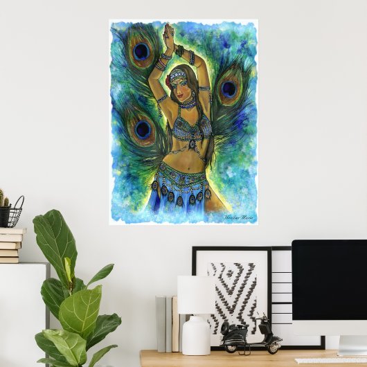 Peacock Dancer Poster (Thuiskantoor)