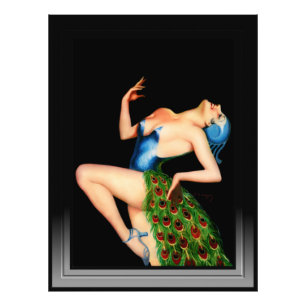 Peacock Dancer van Earle Kulp Bergey Foto Afdruk
