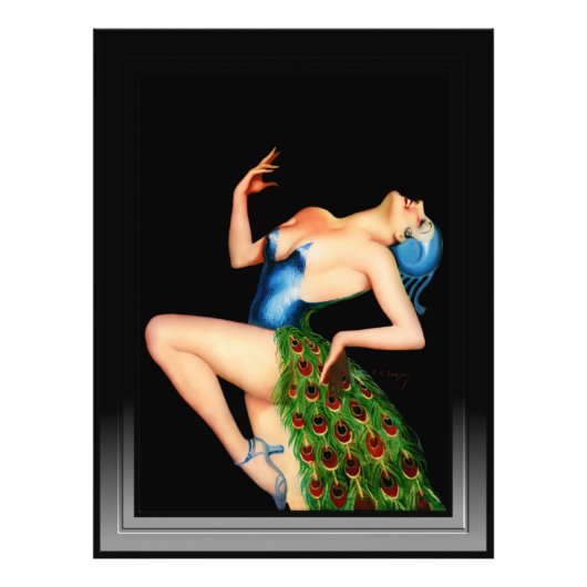 Peacock Dancer van Earle Kulp Bergey Foto Afdruk (Voorkant)