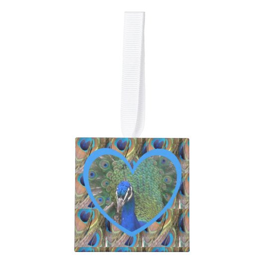 Peacock Design Cube Ornament (Voorkant)
