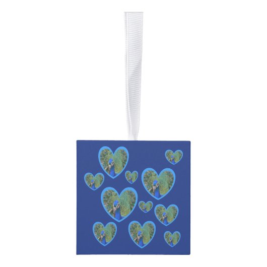 Peacock Design Cube Ornament (Rechts)