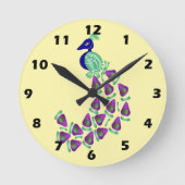 Peacock Design Ronde Klok (Voorkant)