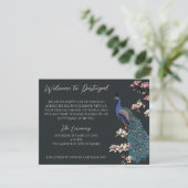Peacock Destination Wedding Welcome & Program (Staand voorkant)