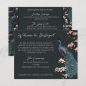 Peacock Destination Wedding Welcome & Program (Voorkant / Achterkant)