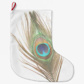 Peacock-doether, dubbelzijdig grote kerstsok (Voorkant)