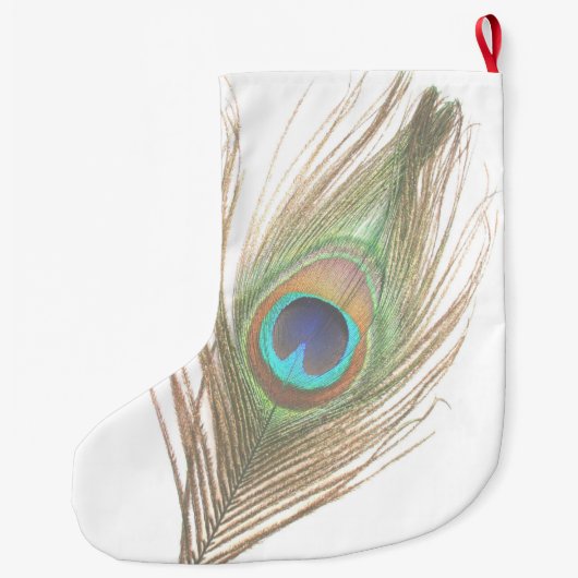 Peacock-doether, dubbelzijdig grote kerstsok (Achterkant)