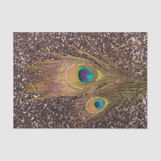 Peacock-doezelaar met glitters tissuepapier (Voorkant)