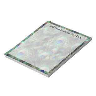 Peacock-doezelachtergrond Notitieblok