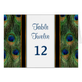 Peacock-doezelbruiloft - Tafelnummer (Voorkant Horizontaal)