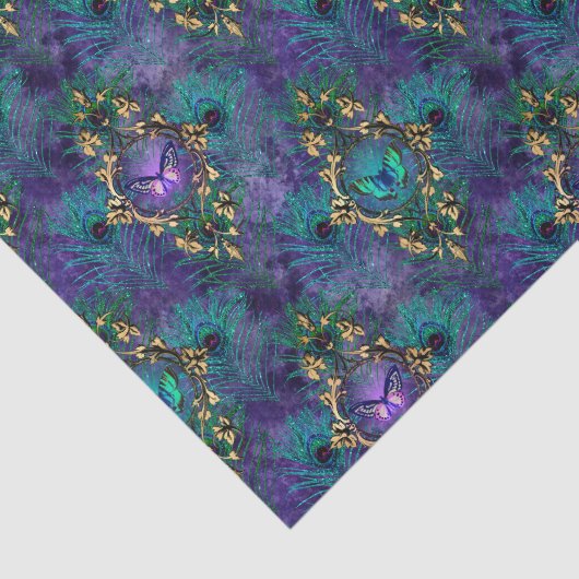 Peacock-doezelvaten van papier (Detail)