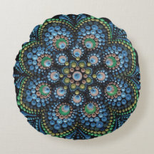 Peacock Dot Mandala Sierkussen