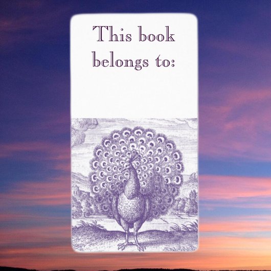 Peacock, een  gravure etiket