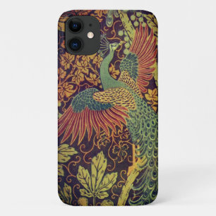 Peacock eikenblad bloemenjacquard elegant bruin bl iPhone 11 hoesje