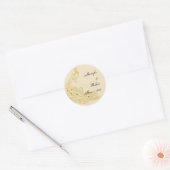 Peacock Elegance Art Deco Bruiloft Envelop Seal Ronde Sticker (Envelop)