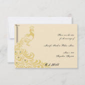 Peacock Elegance Art Deco Flair Save the Date (Voorkant)