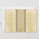 Peacock Elegance Faire-part de mariage Art Déco (Dos)