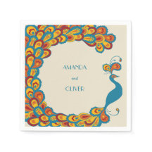 Peacock Elegance Veelkleurige Vintage bruiloft