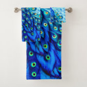 Peacock en bleu turquoise et cobalt (En situation)