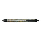 Peacock en Dragon (door William Morris) Zwarte Inkt Pen (Achterkant)