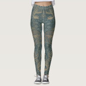 Peacock en Dragon van William Morris Leggings (Voorkant)