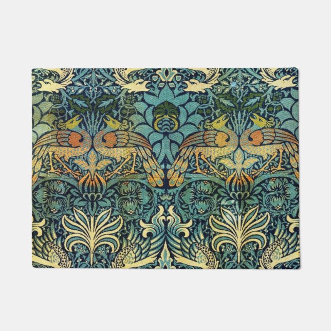 Peacock en Dragon William Morris Deurmat (Voorkant)