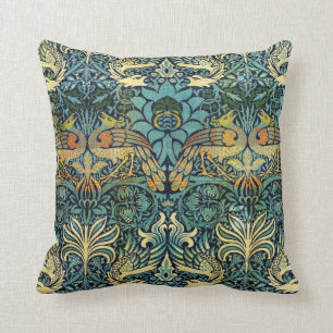Peacock en Dragon William Morris Kussen