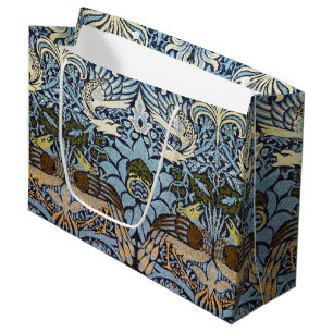 Peacock en Dragon, William Morris Large Gift Bag Groot Cadeauzakje