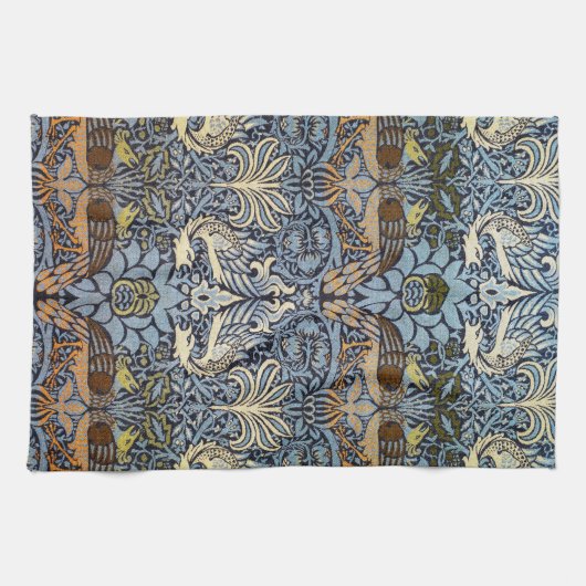 Peacock en Dragon, William Morris Theedoek (Horizontaal)