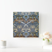 Peacock en Dragon, William Morris Vierkante Klok (Huis)
