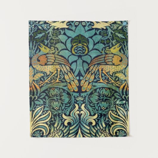 Peacock en Dragon William Morris Wandkleed (Voorkant)