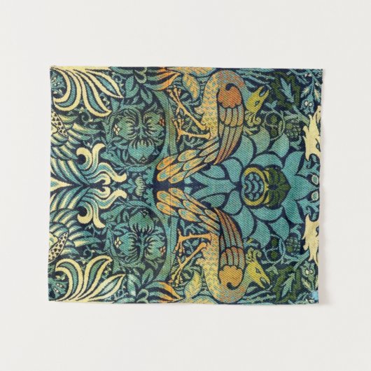 Peacock en Dragon William Morris Wandkleed (Voorkant (horizontaal))