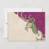 Peacock- en Etchings-RSVP-kaart RSVP Kaartje (Achterkant)