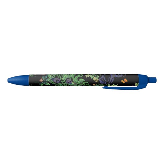 Peacock en Floral Zwarte Inkt Pen (Bodem)