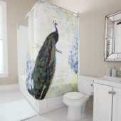 Peacock en hydrangea douchegordijn (In situ)