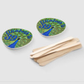 Peacock en Jouw tekst Handwaaier (Niet-gemonteerd)