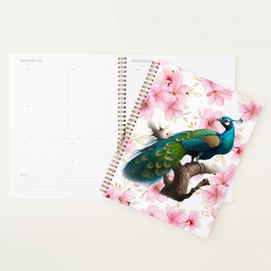 Peacock en kersenbloesem planner (Display)