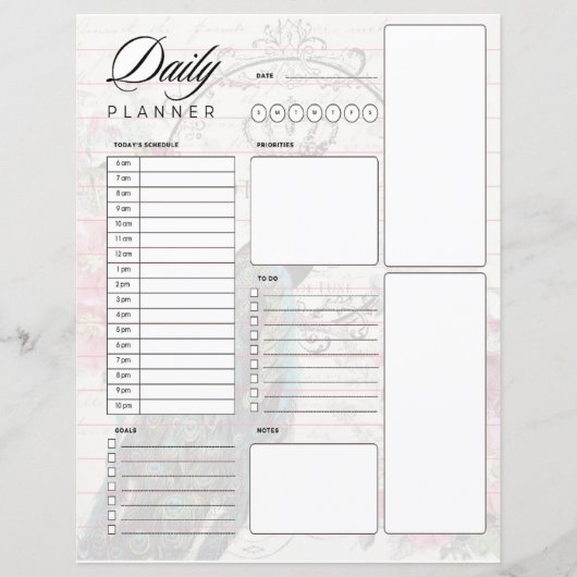 Peacock en lente bloemen dagelijkse planner (Voorkant)