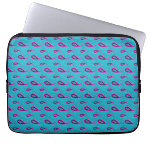 Peacock en Magenta Paisley Patroon Laptop Sleeve