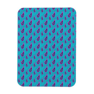 Peacock en Magenta Paisley Patroon Magneet