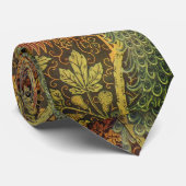 Peacock en oakleaf florale Victoriaans jacquard Stropdas (Opgerold)