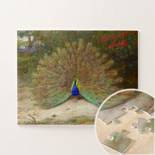 Peacock en Peacock Vlinder, Kunstillustratie Legpuzzel