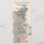 Peacock en pioenen door Hiroshige bruiloft Programma (Voorkant)